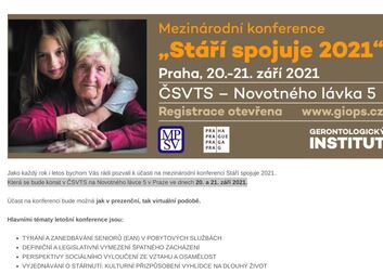 Mezinárodní konference Stáří spojuje 2021